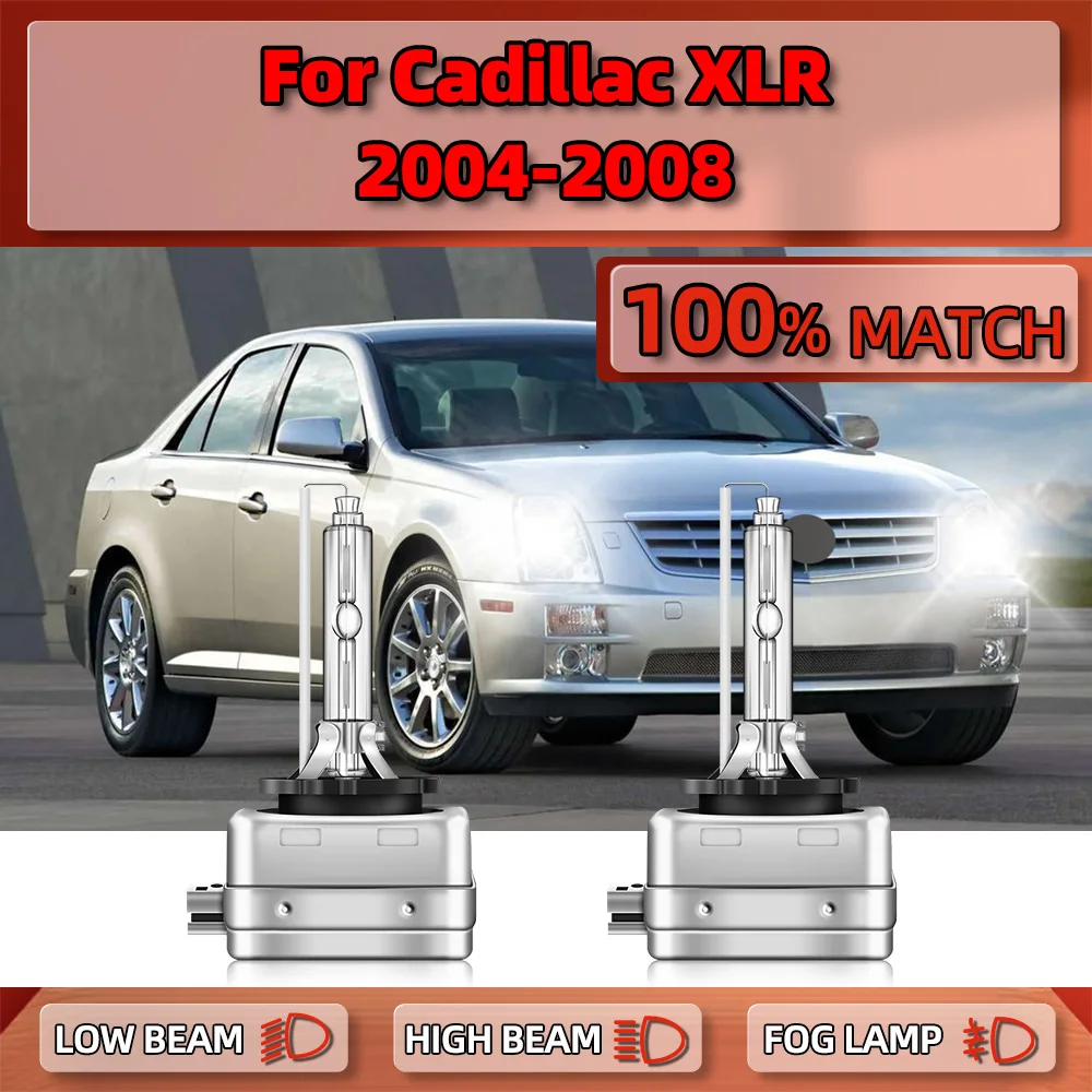 

2Pcs 35W D1S HID Xenon Car Headlight Bulbs 20000LM Auto Xenon Headlamps 6000K 12V For Cadillac XLR 2004 2005 2006 2007 2008
