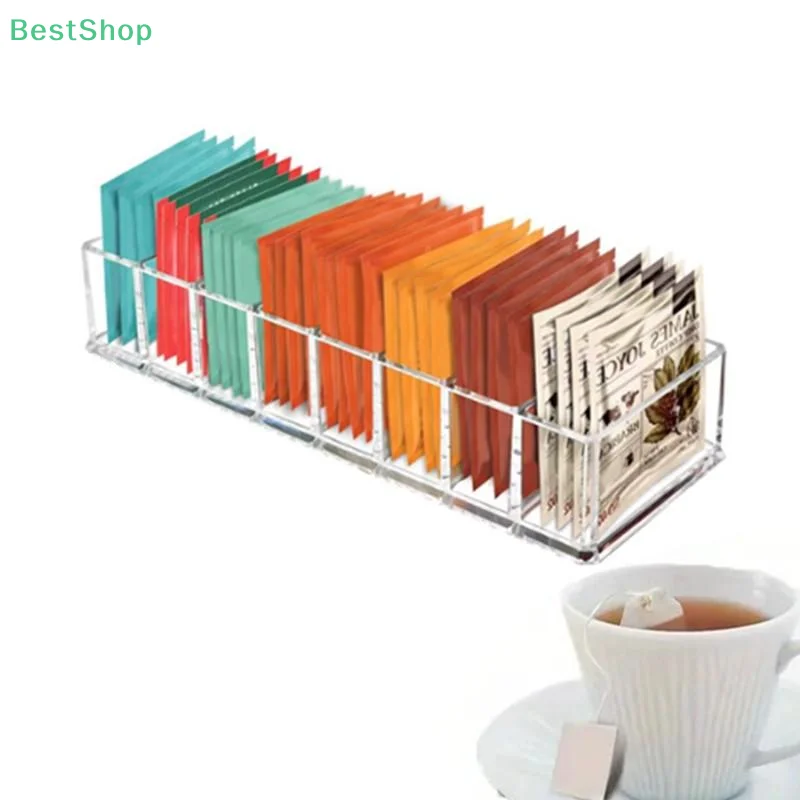 8-Grid Tea Bag Acrylic Transparent Drawer Storage Box