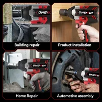 ONEVAN 1800N.M clé à chocs électrique sans brosse 1/2 pouces batterie Lithium-Ion outil électrique sans fil pour Makita 18V batterie broche 6
