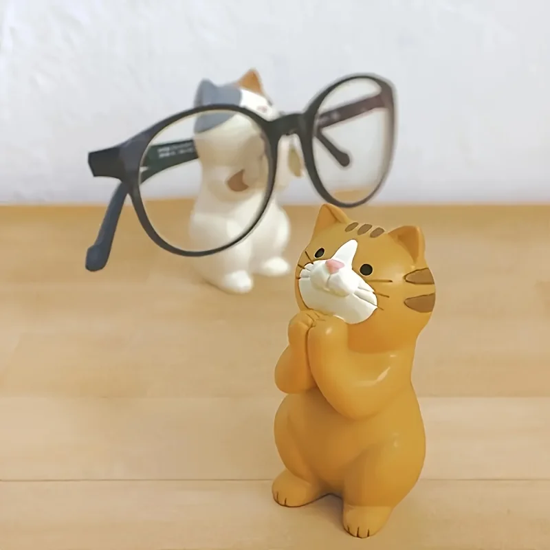 1pc Cute Cartoon Glasses Holder, Mobile Phone Holder, Pen Holder For Home Living Room Winter Christmas New Year Decor