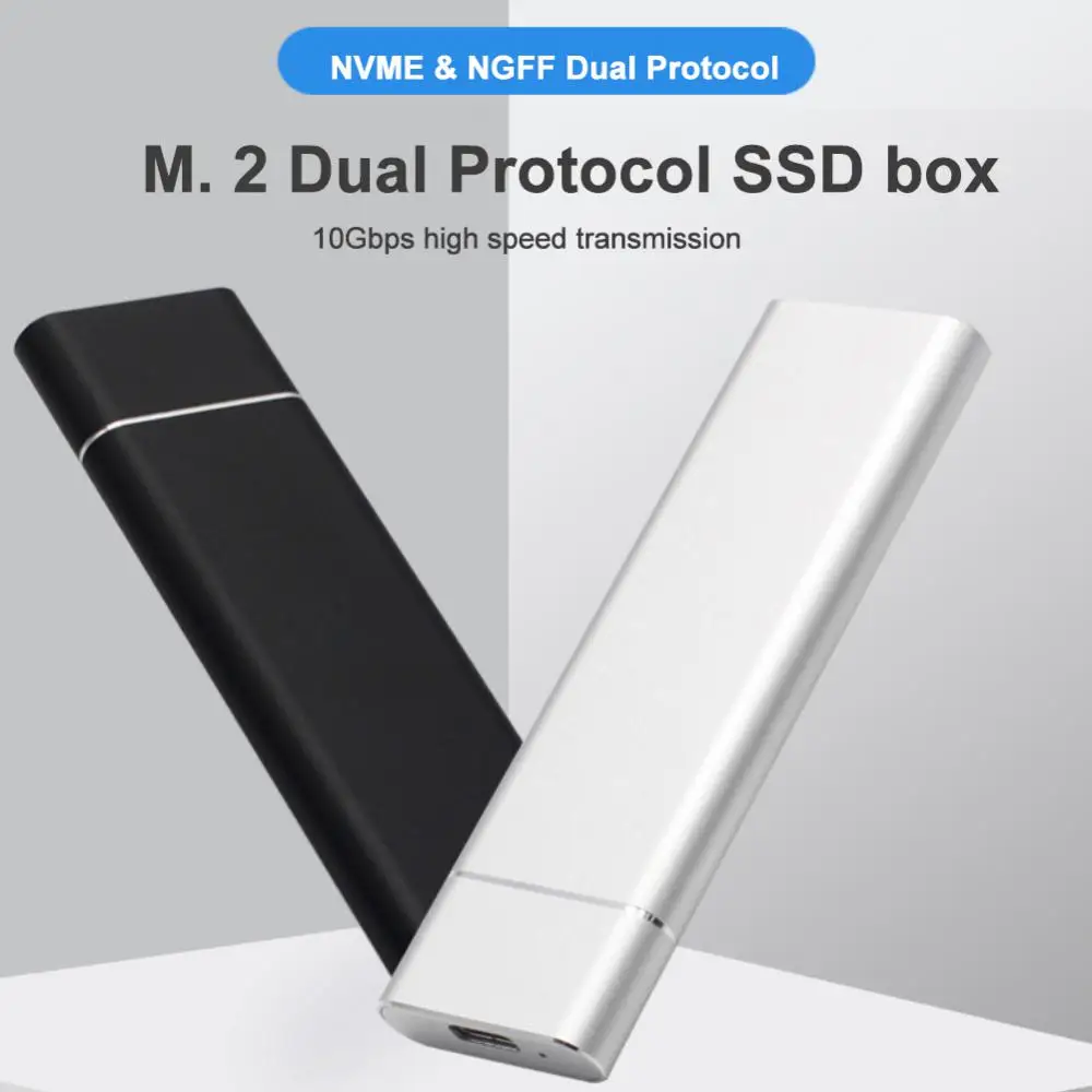 

USB 3.1 To M.2 NGFF SSD Mobile Hard Disk Box Type C Adapter Card External Enclosure Case For M2 SATA SSD 2230/2242/2260/2280
