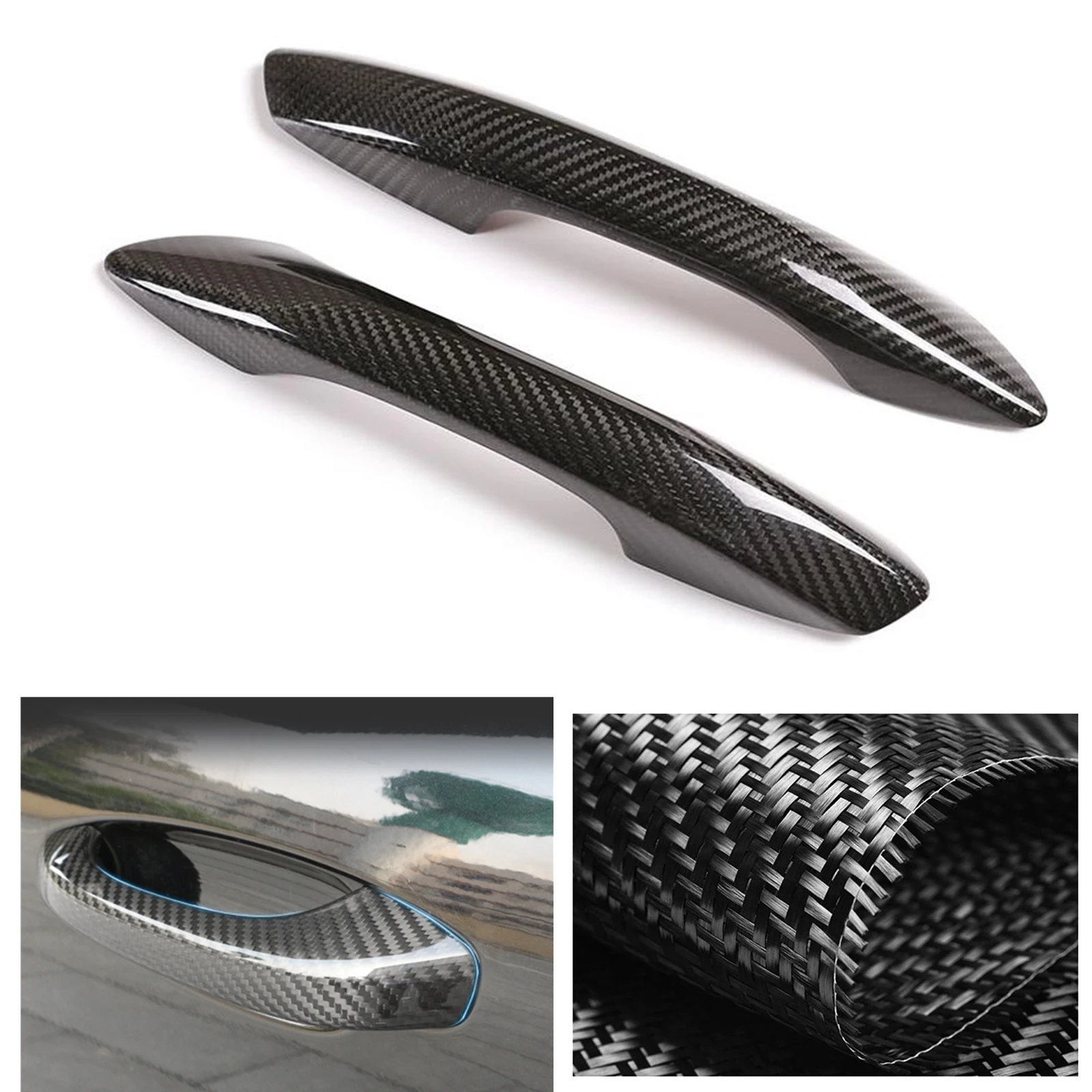 

2PCS Car Exterior Handle Cover Trim Doorknob Shell For Porsche 718 Boxster Cayman 2016 2017 2018 2019 2020