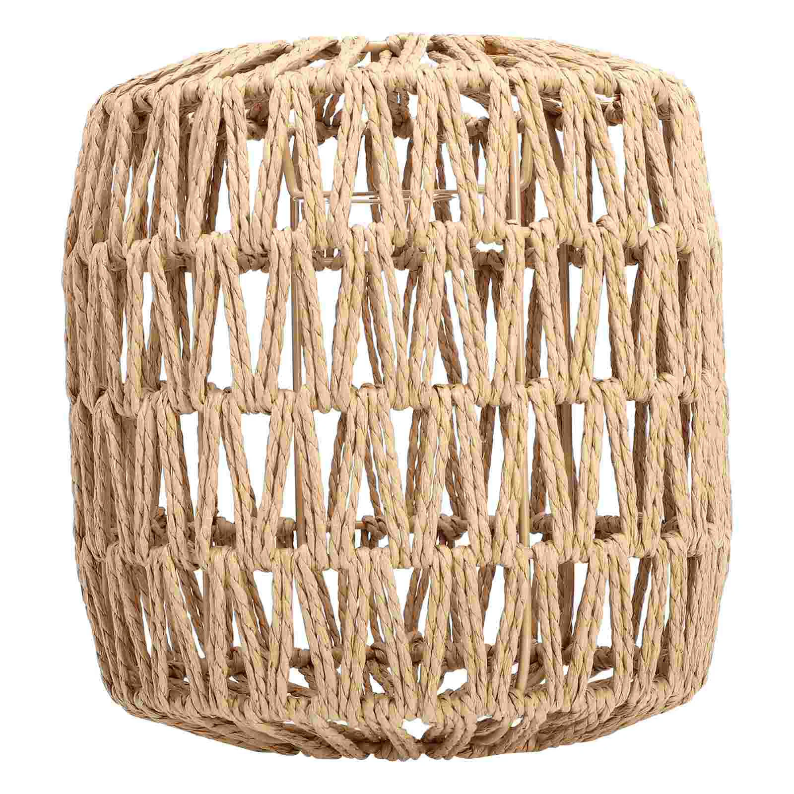 Woven Lampshade Pendant Home Accessories Decorate Light Paper Rope Handmade Imitation Baskets 2023 fashion braided style woven tassel belt women knot decorated waist boho girls waist rope waistbands dress accessories new