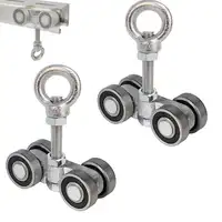 Taller Strut Channel Trolley Assembly Heavy Duty Sliding Door Linear Guide Bearing Top Mounted Channel Steel Shaft Hanging Wheel 1