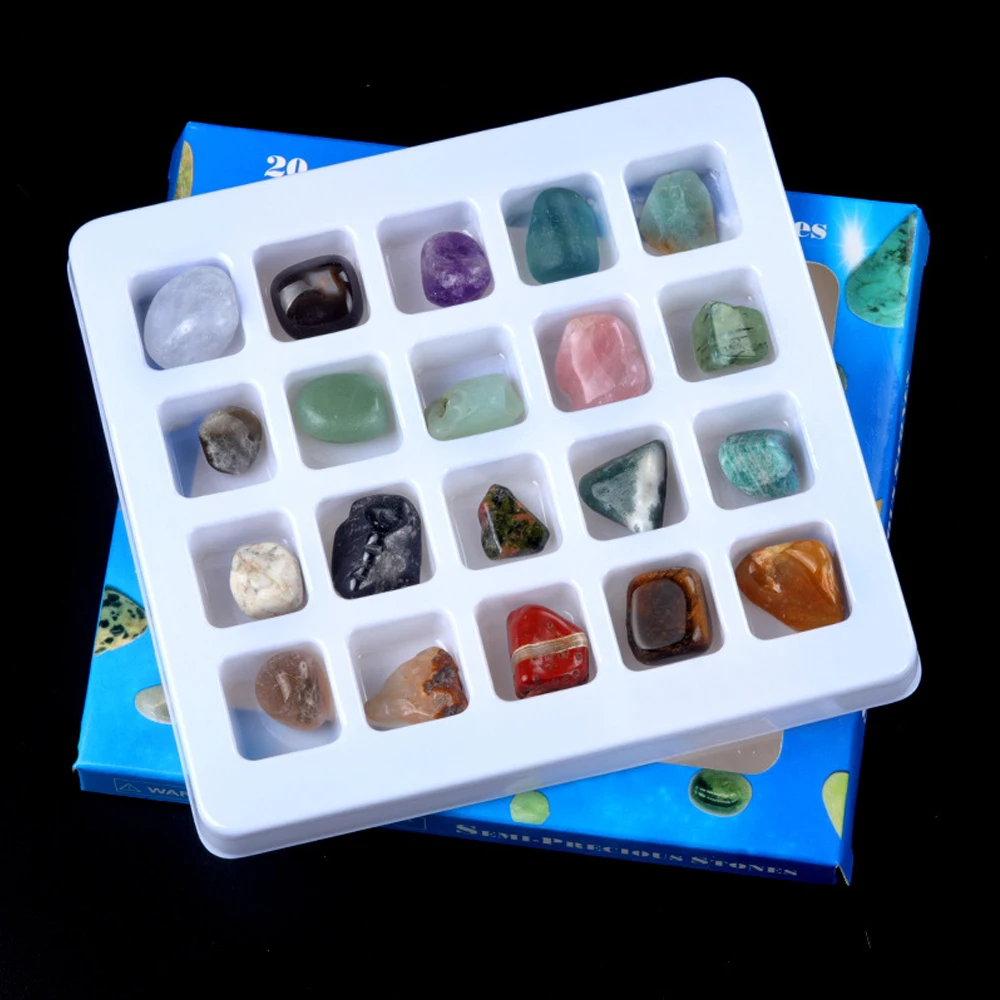 20-Piece Square Chakra Crystal Set 2