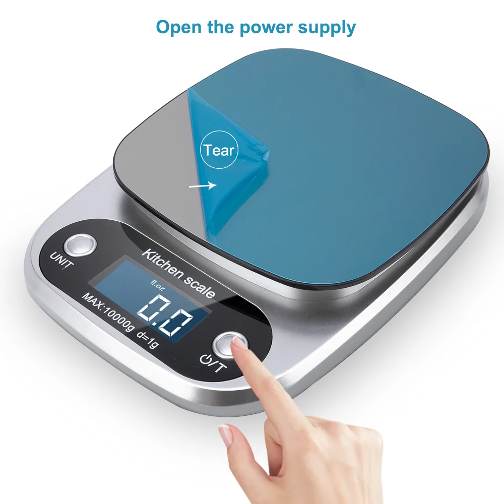 Kitchen Food Scale 5/10kg Accuracy 1g Stainless Steel Digital Scale With  Tare Function For Weight Grams & Oz For Cooking Q84d - Weighing Scales -  AliExpress