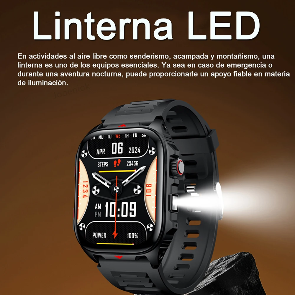 New Smart Watch Men Women Outdoor Sports Fitness with LED Lights Waterproof Watch Bluetooth Call Smartwatch Man 2025 Android IOS