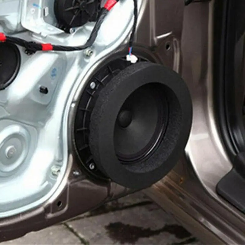 

Car Speaker Foam Pad Self Adhesive Sealing Sponge Washer Bass Blocker Enhancer System Kit 6.5 Inch Self Adhesive for Car Door