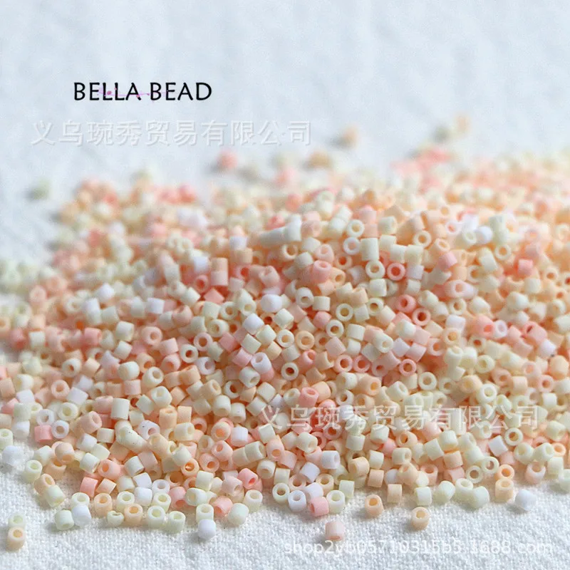 Handmade Matte Antique Macaron Glass Beads for DIY French Embroidery
