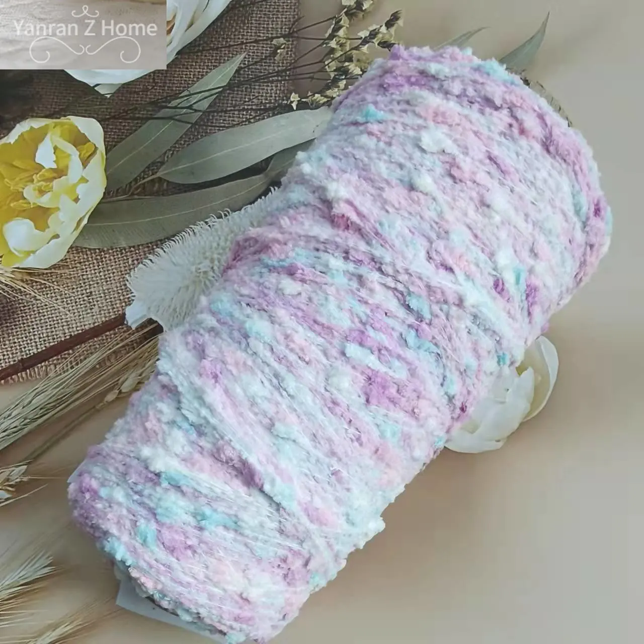 Doudou Line Wiring Colored Polyester Acrylic Blends Feather Fancy Yarn 250G Hand Knitting Garment Fashion Knitting Crochet Yarn