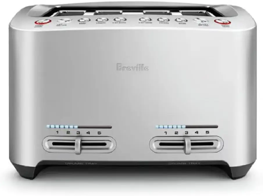 4-Slice BTA840XL Die-Cast Smart Toaster, Brushed Aluminum