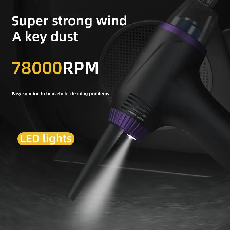 15000mAh Portable Compressed Air Blower Brushless 2 in 1 Air Duster & Vacuum Cleaner for Car Keyboard Computer Cleaning