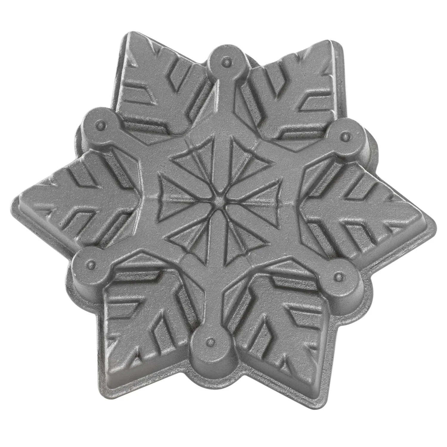 

Nordic Ware Snowflake Aluminum Nonstick Shortbread & Cake Pan, 6 Cup, Silver, 10.9"L x 9.6"W x 2.2"H