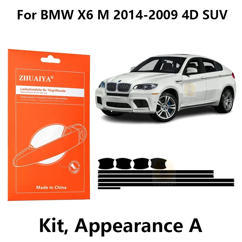 

Защитная пленка ZHUAIYA для красок дверной ручки, ТПУ PPF для BMW X6 M 2014-2009 4D SUV, автомобильные аксессуары