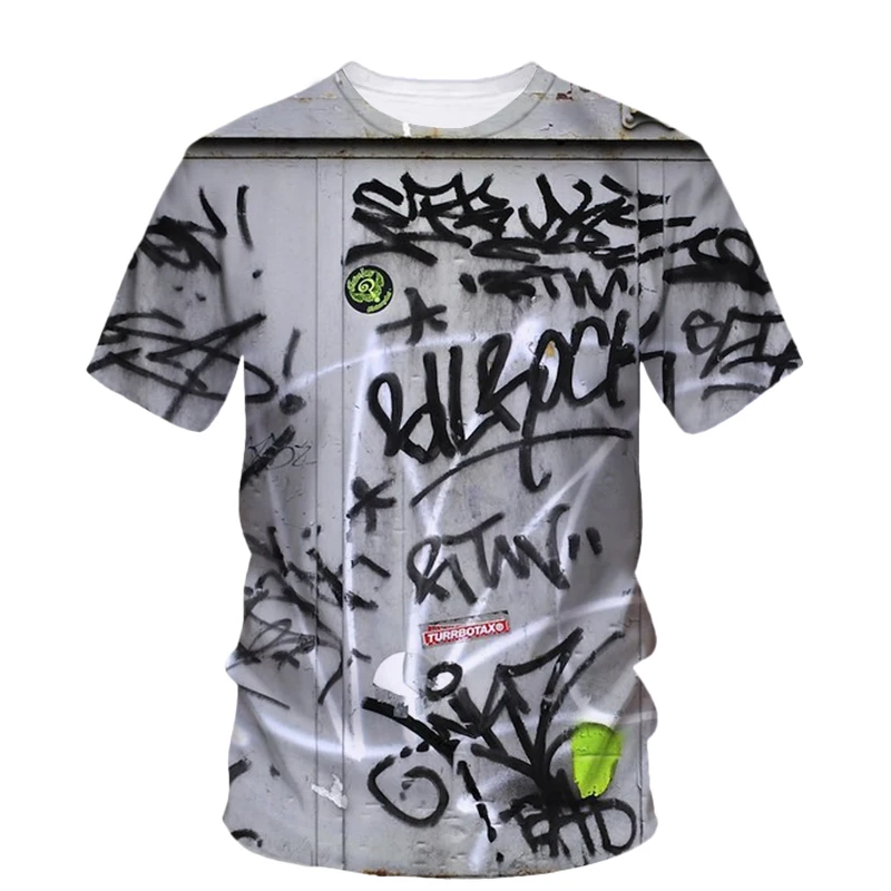 Maglietta Gotica Oversize Harajuku – Strada Punk Manica Corta Unisex Stampata