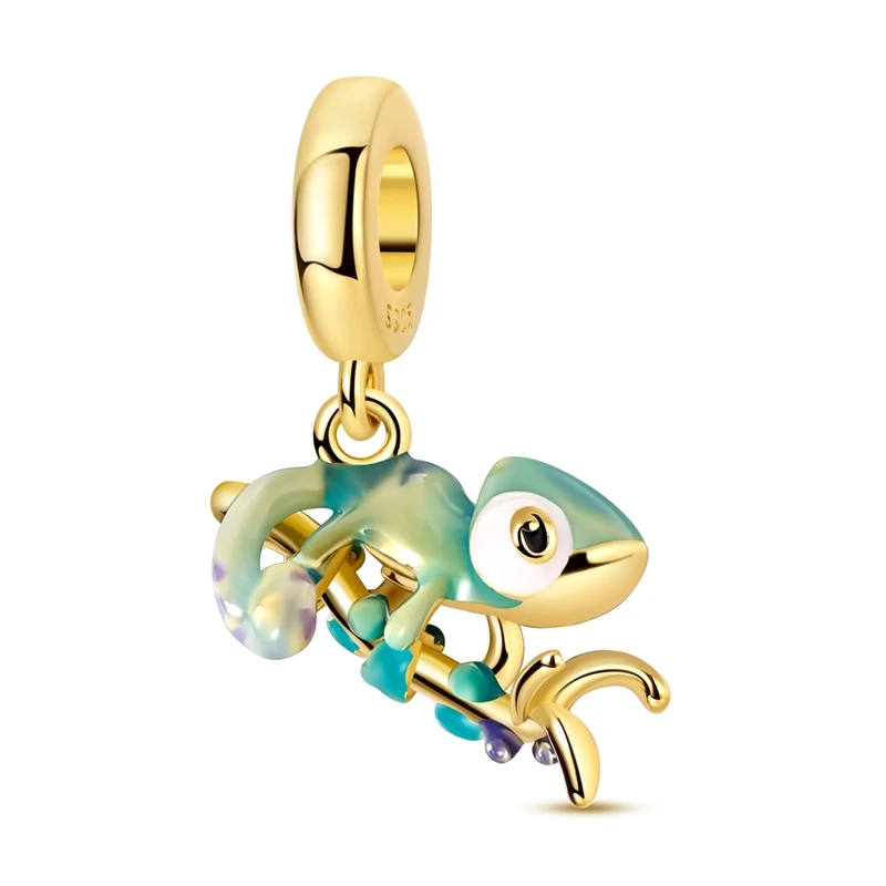 Charms aus 925er-Sterlingsilber, grüne Serie, Perlen, Hund, Frosch, Schildkröte, Avocado-Anhänger, passend für Original-Armbänder, DIY-Schmuck, Geschenk für Frau – Detail 16