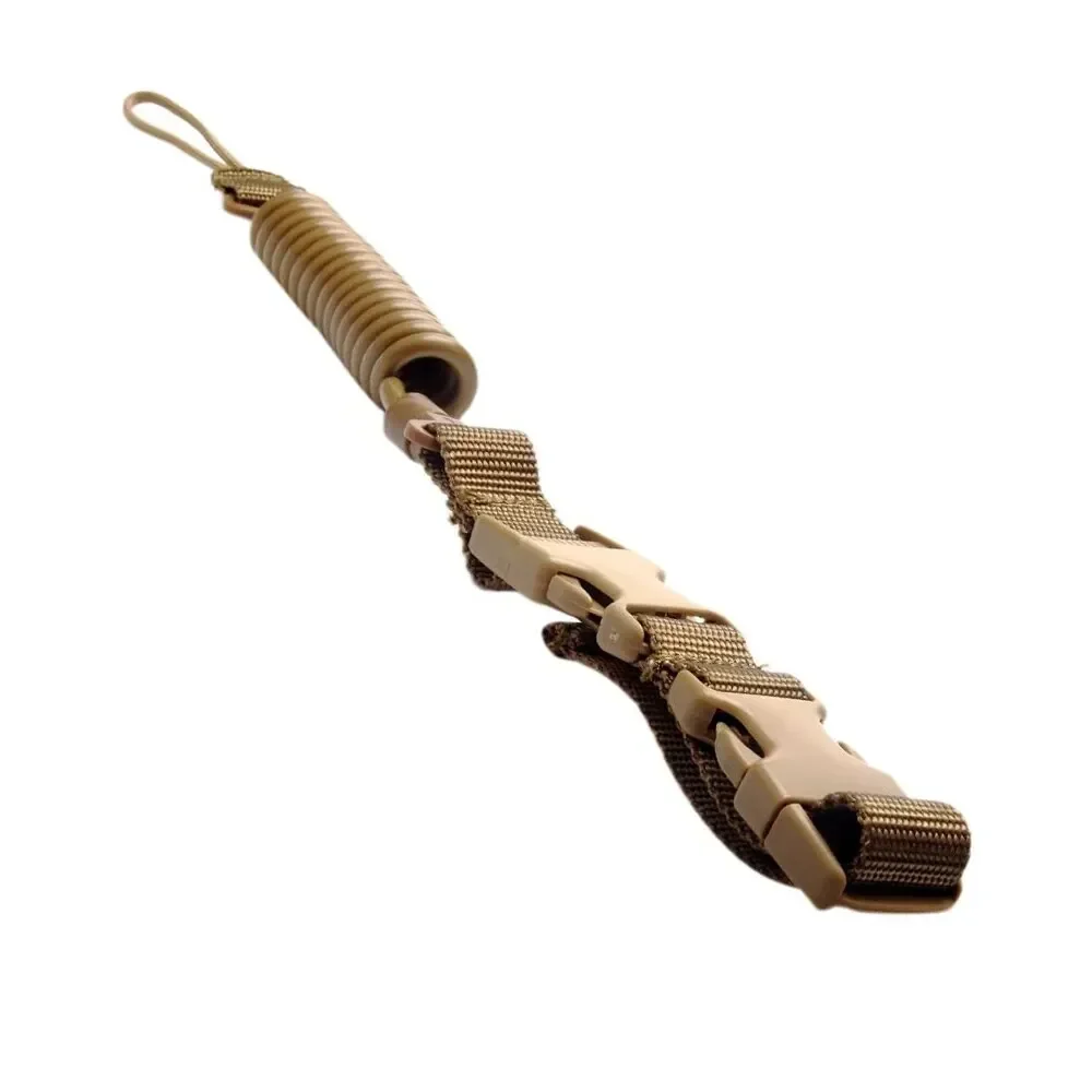 Military Tactical Lanyard Multi-purpose Spring Lanyard Pistol Secure Rifle Sling Strap Shooting Hunting Gun Accessories elastic lanyard rope