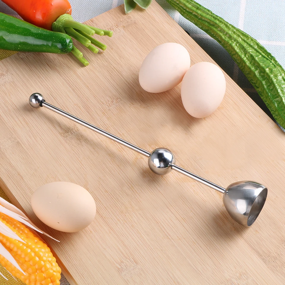 Utensili manuali per uova Forbici per aprire le uova in acciaio inossidabile Cracker per guscio d'uovo Topper Separatore per aprire le uova Accessori per utensili da cucina  15