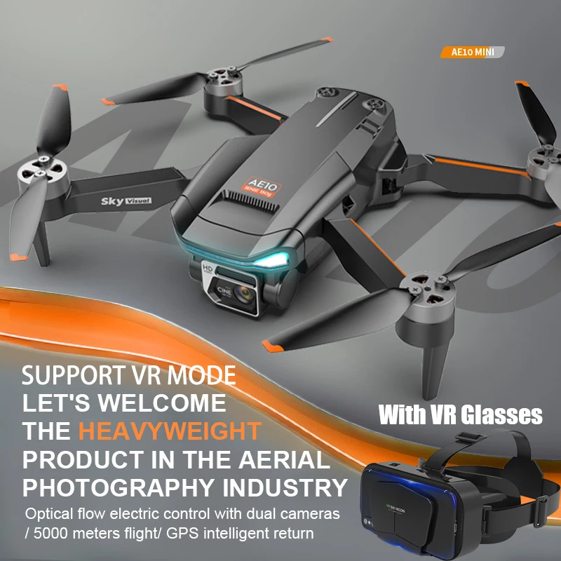 AE10Drones8KGPS90AdjustableCameraBrushlessMotorFoldingMINIDroneWithVRAerial