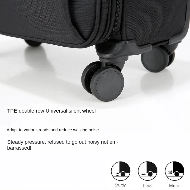 Compact Business Carry-on Suitcase With Silent Wheels Unisex_voghion.com