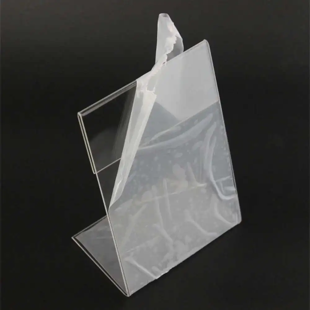 10pcs Acrylic Transparent Card Holder Stand Desk Sign Label Frame Display Paper Card Holders A6 1.3mm Price Label Holder Stand