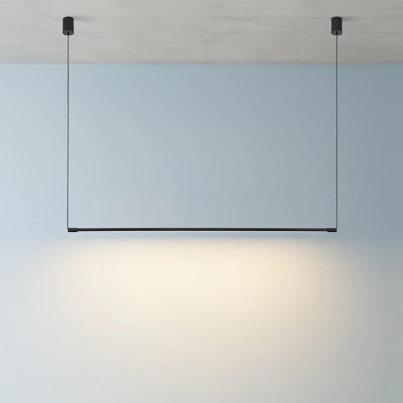 Modern Led Linear Pendant Lamp Dimmable Black For Kitchen Table Dining Room Chandelier Lighting Designer Lighting Luster Fixture pendant lights pendant lamp chandelier lighting