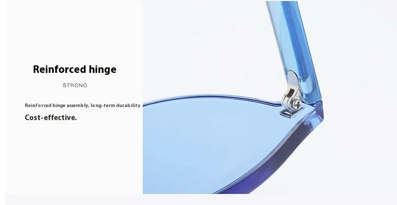 Neue rahmenlose einteilige Jelly transparente Sonnenbrille Candy Sonnenbrille einteilige Farbe – Detail 23