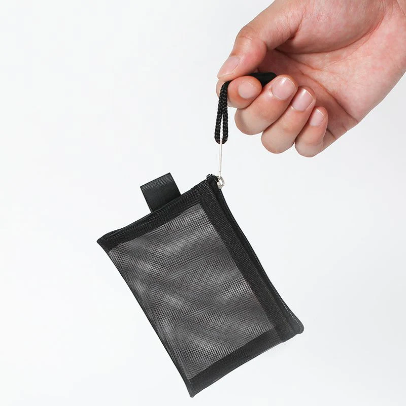 Zipper Pouch Traveling Small Coin Wallet Mini Mesh Coin Bags Money Earphone Data Line Storage Bags Bus ID Credit Card Holder coin purse card wallet coin wallet