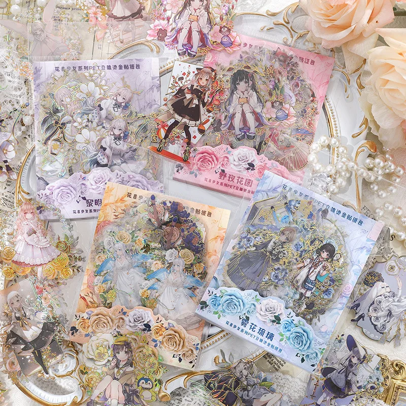 

Mr. Paper 4 sryle 20 шт./УП. ПЭТ трехмерная Наклейка для горячего тиснения DIY декоративный блокнот для заметок