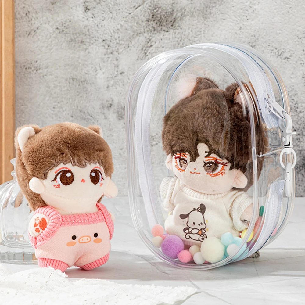 Clear Outdoor Bag For 15cm Cartoon Plush Dolls AC Toys Highly