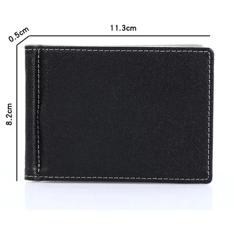 Synthetic leather wallet credit card holder metal money clip leather coin purse leather bill organizer Fashion Wallet Short Skin Wallets Purses PU Leather Money Clips Credit Card Case for CashCarteira Money Clips