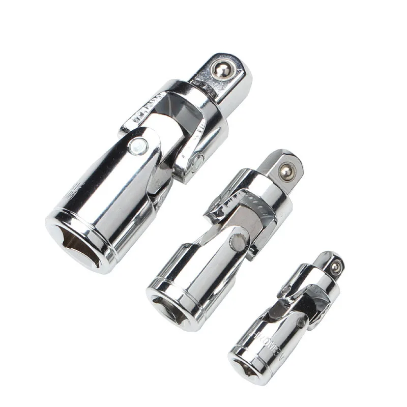 1/4" 3/8" 1/2" Socket Wrench Universal Joint Cr-v Alloy Bendable Adapter Socket Tool Air Impact Wobble Socket Adapter Hand Tool 2