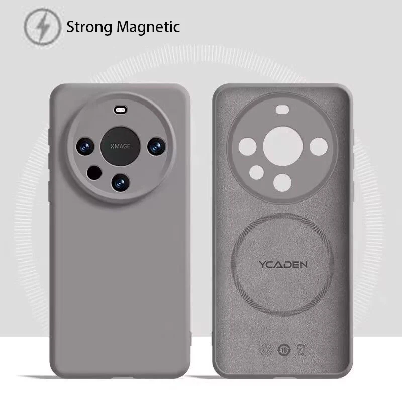 Magnetic Liquid Silicon Wireless Charging Case - Soft Skin Protection Cover