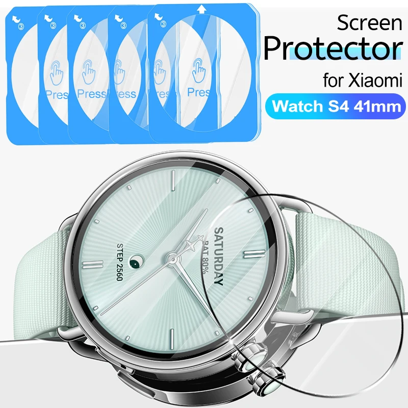 Durable Tempered Glass Screen Protectors for 41mm Smartwatch - Easy Installation Protective Cover Films
