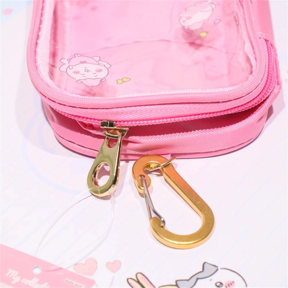 Cute Toon Bag PVC Single-Sided Transparent Coin Purse Student Doll Display Pannier Bag Keychain Sundries Mini Card Storage Bag 3