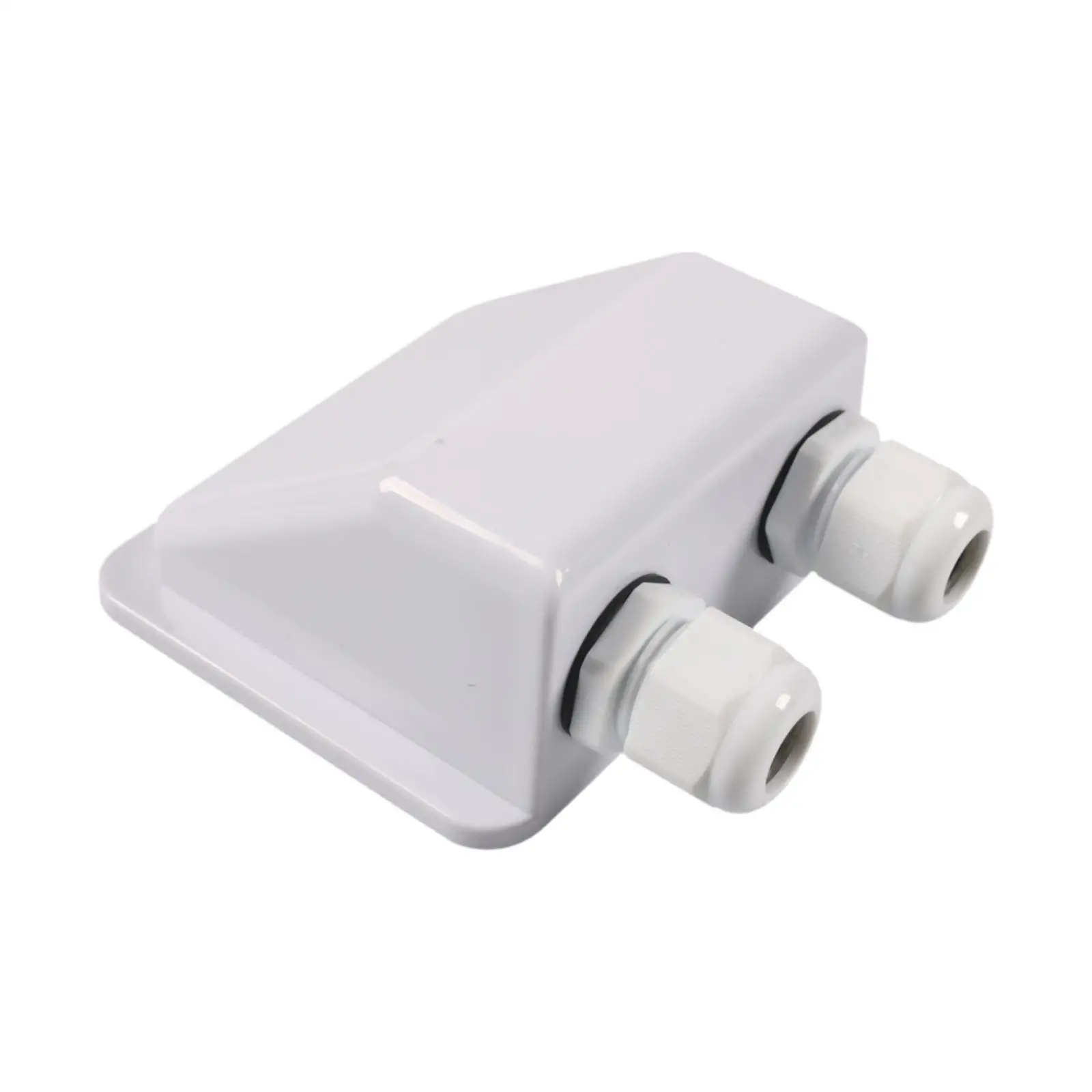 Double Cable Entry Gland Housing IP68 Waterproof White ABS Mount for Solar Panel Cable in Caravan Boat RV Double Cable Entry Gland Housing IP68 Waterproof White ABS Mount for Solar Panel Cable in Caravan Boat RV