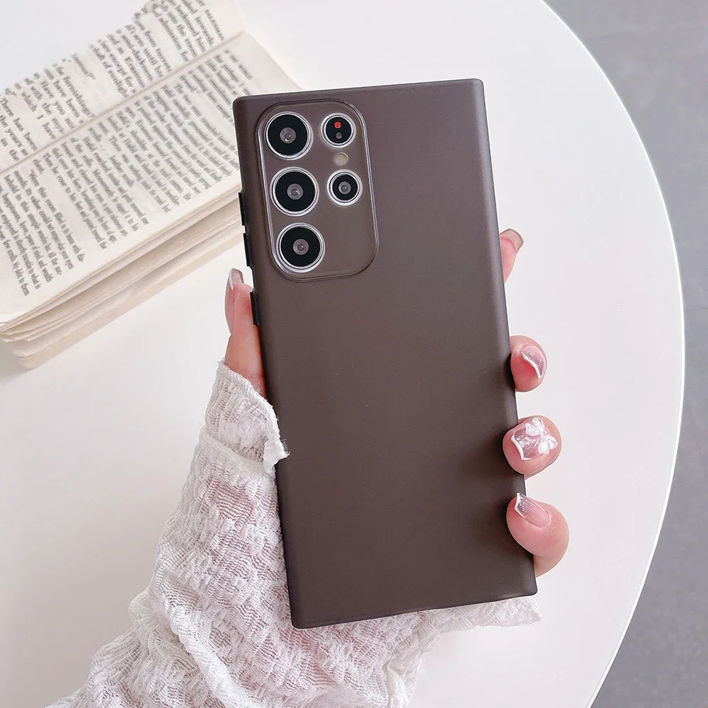 thumbnail image 1 of 0.3mm Ultra Thin Silicone Soft Case For Samsung Galaxy S24 Ultra S23 S22 S21 Plus Note20 A52 A72 A53 A73 Matte Transparent Cover, 1 of 5