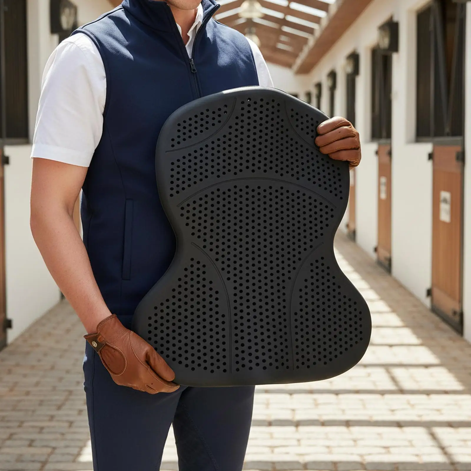 Bareback Pad Comfortable Non Slip Silicone Gel Saddle Pad Horse Saddle Pad Western/English Riding Saddle Pad for Back Breathable