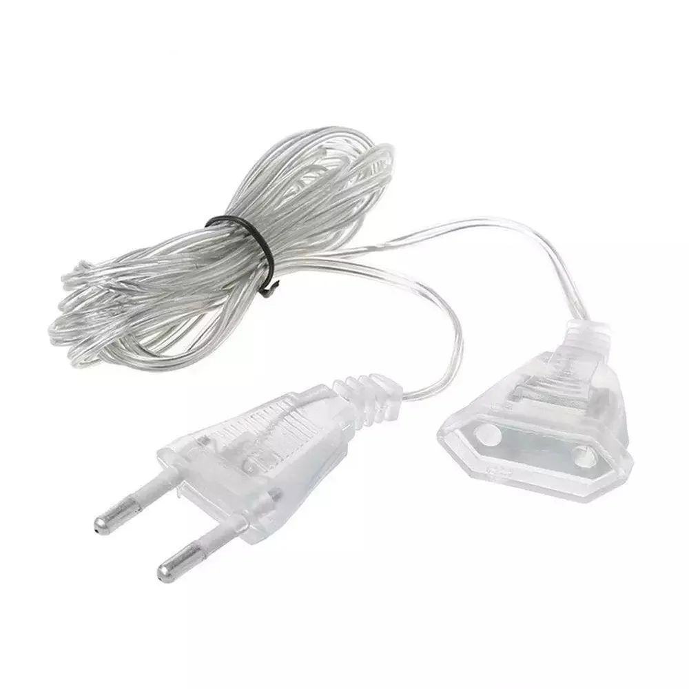 3M 5M Power Kunststoff Verlängerungskabel für EU Stecker LED Urlaub Licht String Verlängerung Standard Home Transparent kabel Verlängerung Draht