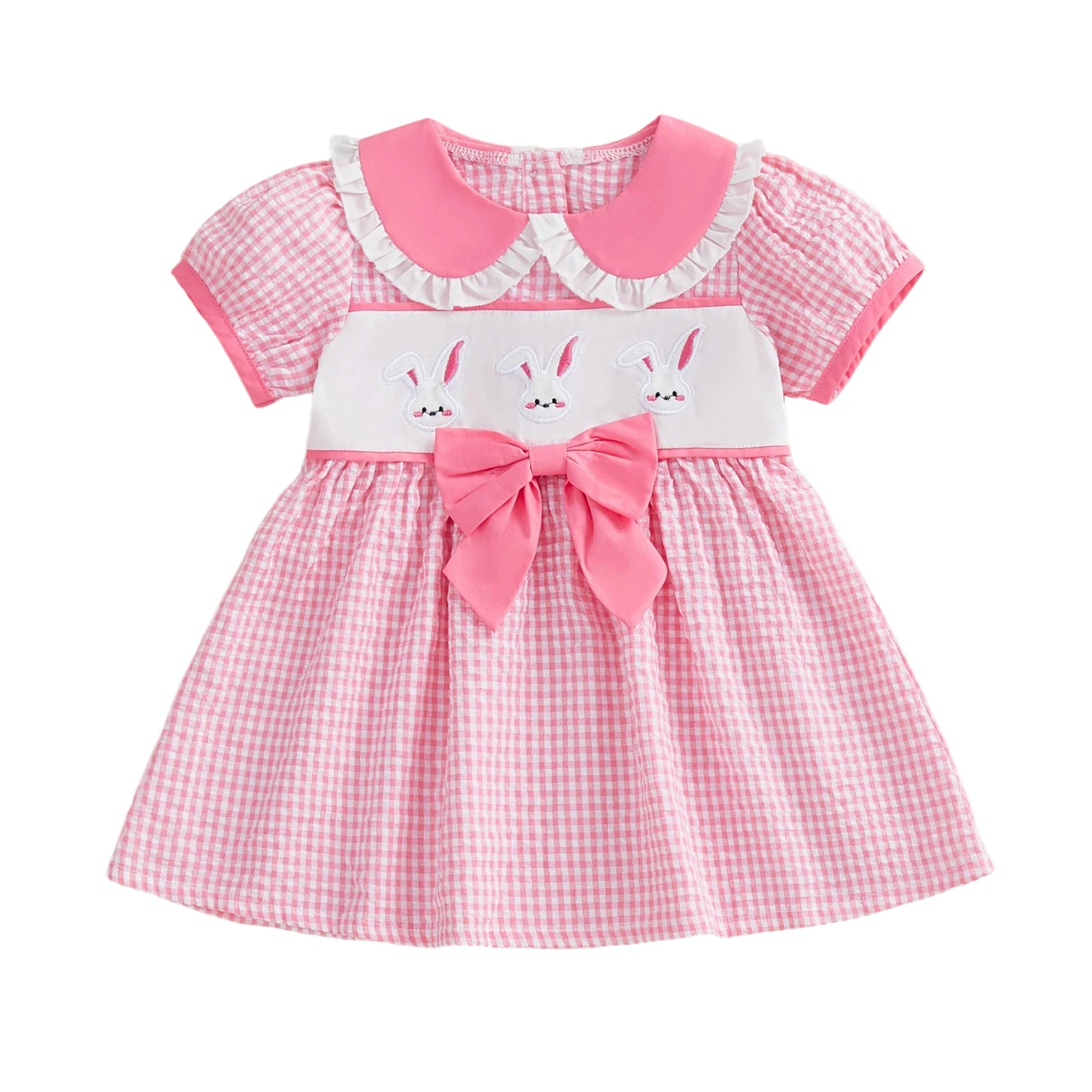 Adorable Toddler Girls Floral Print Dress with Ruffle Sleeves and Bow Detail - Stylish Summer Party Dress for Little Princesses