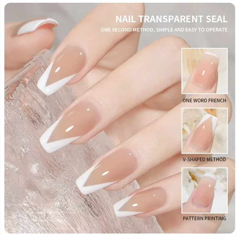 1 Sets of Silicone Transparent Seal Head Large Scraper Nail Color Transfer Tool Nail Art Template Molds Clear Nail Art Stamper 5