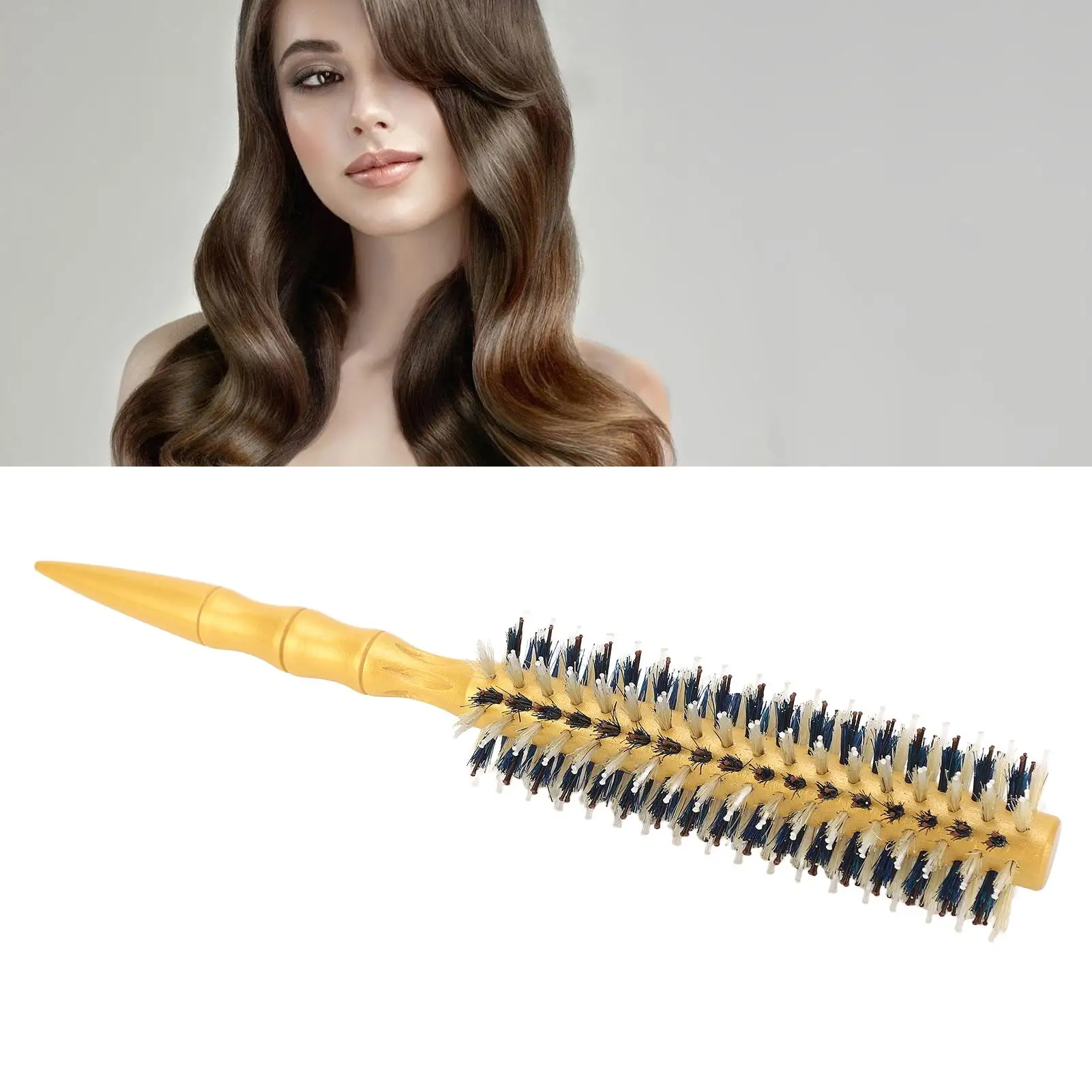 Ergonomic Round for hair Brush for Salon: Imitation Bristle, Portable & Safe