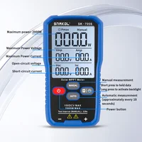 SNAKOL SK-705S 2000W testeur de panneaux solaires compteur MPPT tension de Circuit ouvert et courant de court-circuit, avec rétro-éclairage et maintien des données 3