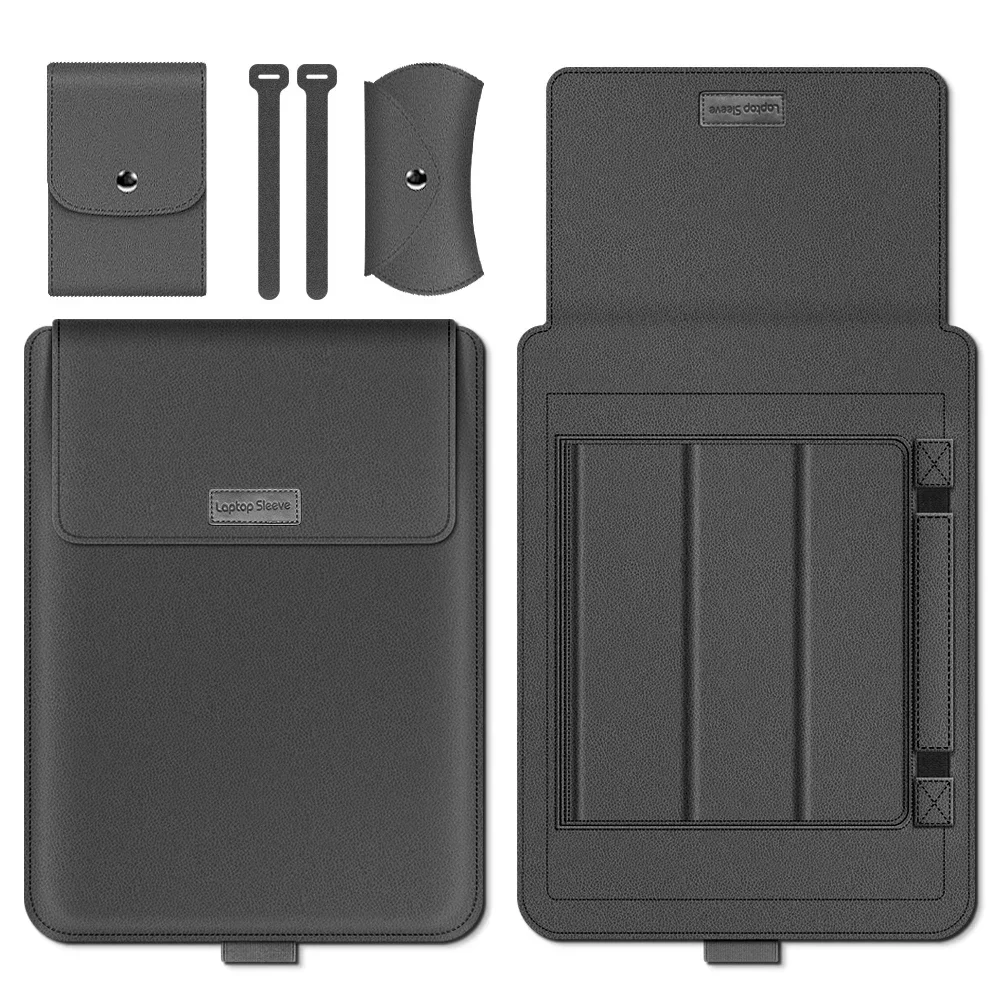 Bolsa da Luva do Portátil do Couro do Plutônio para o Macbook Air Pro Tampa do Caderno Dell hp 15 17 13 14 16 m1 m2 m3 2023 2023 2024 Case do