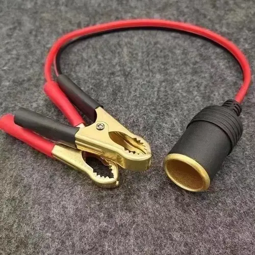 12V 24V car high power pure copper battery with clip cigarette lighter female socket 12V 24V volt 220W car socket plug