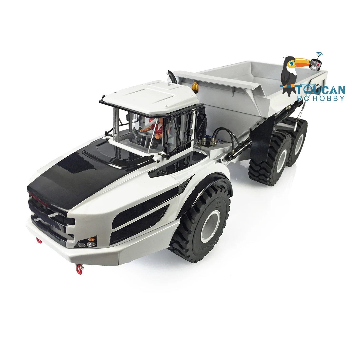 1/14 Metal 6*6 RC Articulated Truck RTR Hydraulic Remote Control Dumper Car Model Motor ESC Lights Toys THZH1289 3