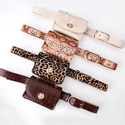 Women's Belt Leopard Belt Bag Mini Chain Fashion Versatile Clothing Waist Bag Detachable Retro