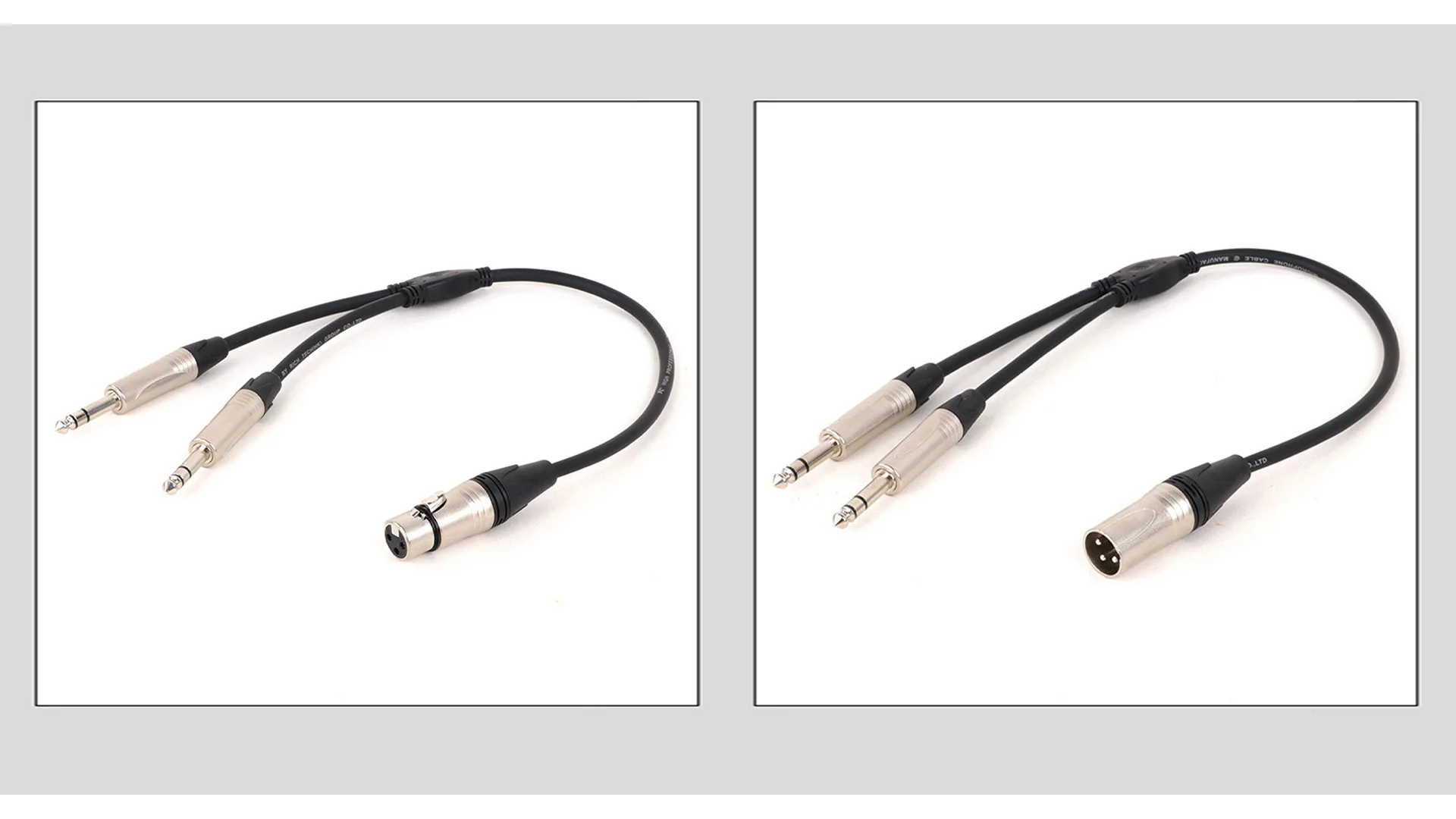 1pc bunte 3-polige Buchse/Stecker xlr zu Dual 6,35mm Stereo-Buchse y Splitter Adapter kabel für Gitarren mikrofone Mixer 0,3 m 0,5 m – Detail 7