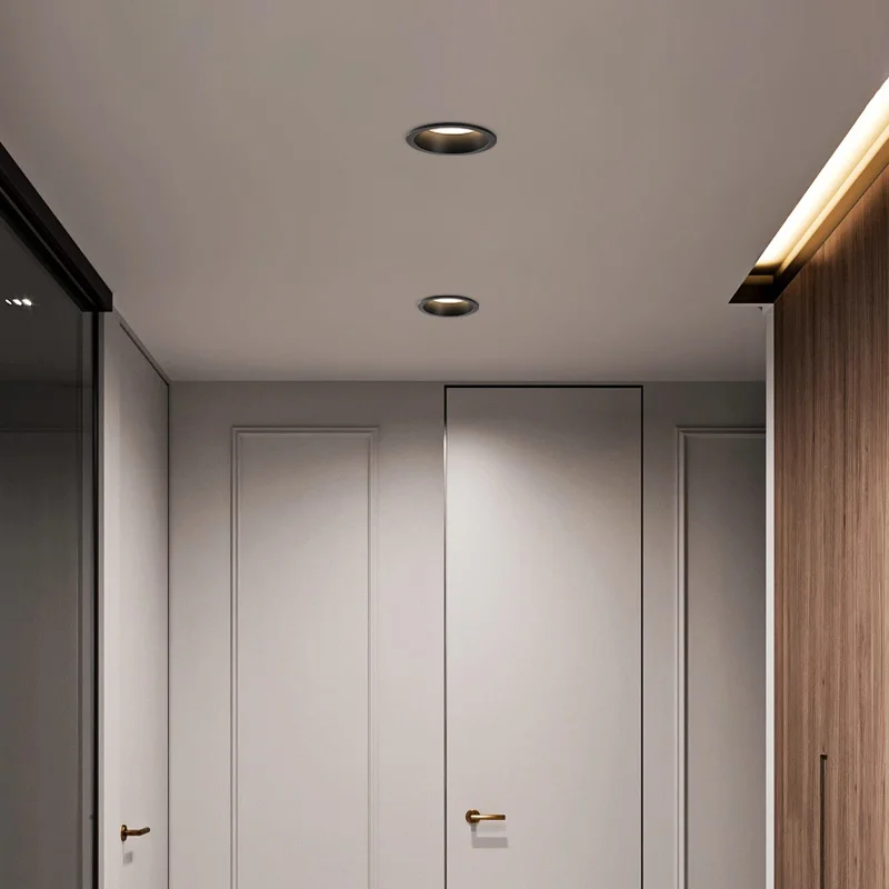 매립형 눈부심 방지 LED 다운라이트 AC85-265V 알루미늄 스포트라이트 디밍 가능 천장 조명 가정 거실 침실 조명