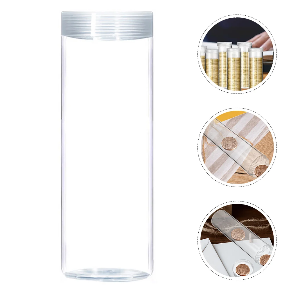 

10 Pcs Plastic Coin Tubes Collecting Container Collection Storage Holder Quarter Half Dollar